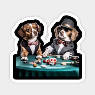 Dogs playing poker Magnet