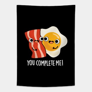 You Complete Me Cute Bacon Egg Pun Tapestry