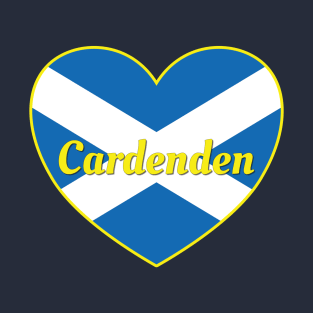 Cardenden Scotland UK Scotland Flag Heart T-Shirt