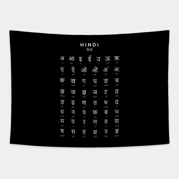 Hindi Alphabet Chart, Hindi Varnamala Language Chart, Black Hindi