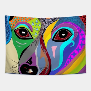 Colorful Chiweenie Tapestry
