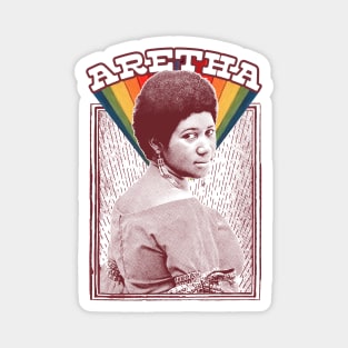 Aretha Franklin - Retro Soul Fan Design Magnet