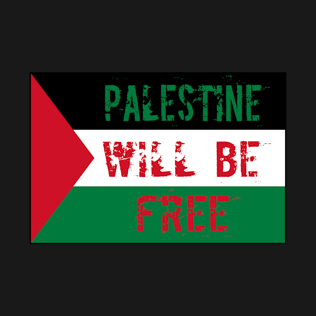 Palestine Will Be Free Flag Artwork by Angelique Store