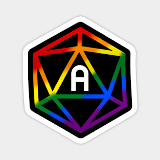 Asexual Aromantic Agender Pride Rainbow Dice Magnet