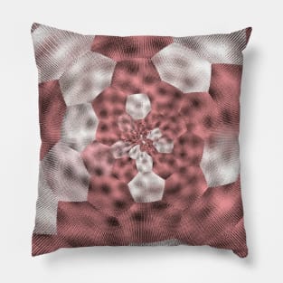 Pink Rose Geometric Pattern Print Pillow