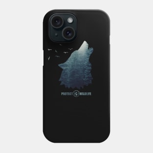 Protect Wildlife - Nature - Wolf Silhouette Phone Case