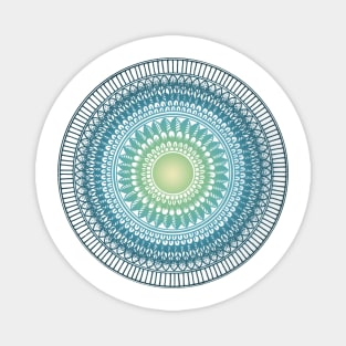 Mandala design with ocean colors Magnet