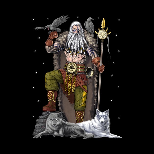 Viking Norse God Odin by underheaven