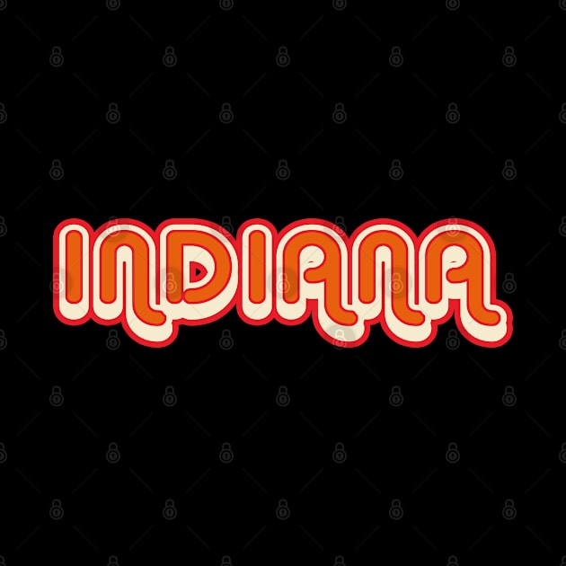 Indiana reto 1970s vintage graphic with shadow by Webdango