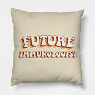 Future Immunologist - Groovy Retro 70s Style Pillow