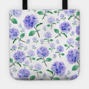 purple blue hydrangea pattern Tote