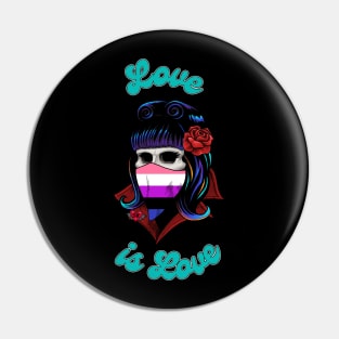 Genderfluid Pride 2021 - Battie Love is Love Pin