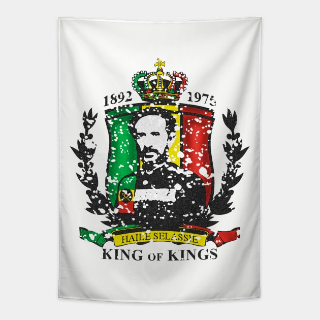 Haile Selassie King of Kings Tapestry by LionTuff79