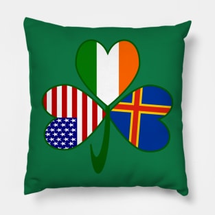 Aaland Islands Irish American Shamrock Pillow