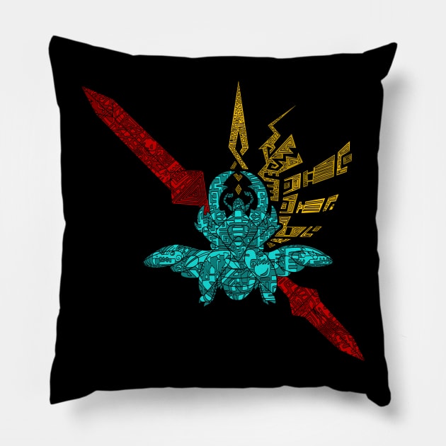 Monster Hunter Glaive Pillow by paintchips