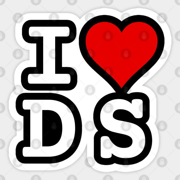 I Love Ds Stylized Abbreviation Heart Logo White Data Science Pegatina Teepublic Mx
