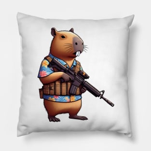 tactical capybara Pillow