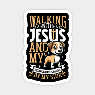 Jesus and dog - Perdigueiro Galego Magnet