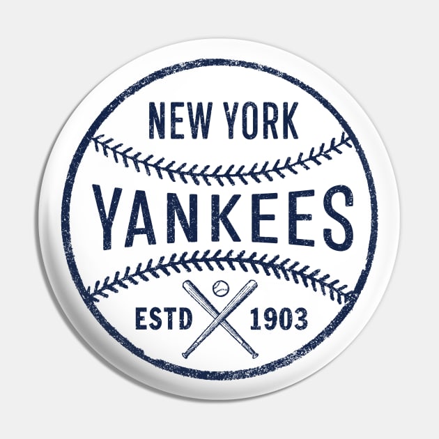 Vintage Yankees Ball by Buck Tee Pin by Buck Tee