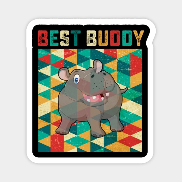 Best Buddy Hippopotamus Magnet by danieldamssm