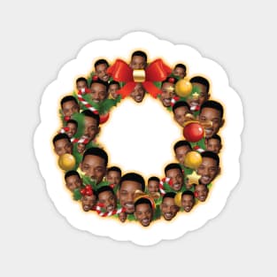 Will Smith Fresh Prince Multiface Christmas Wreath Magnet