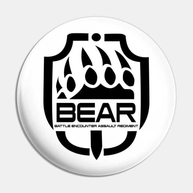 Escape From Tarkov BEAR black little logo Pin by Random_Design