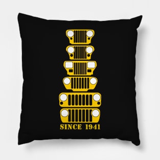 Jeep Grills Gold Logo Pillow