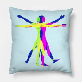 The Vitruvian Man (Bright Boy) Pillow