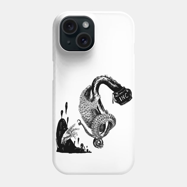 pangolin and tentacles Phone Case by NemfisArt