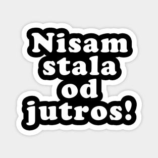 Nisam Stala Od Jutros, Funny Balkan Saying, Yugoslavia, Ex Yu Magnet