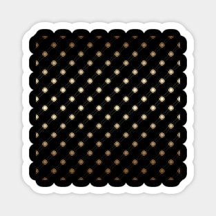 Golden chain design pattern with black background Magnet