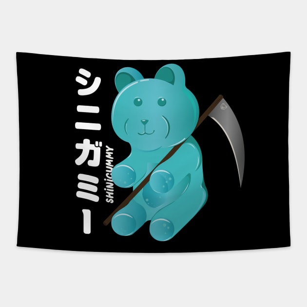 Funny Gummy Bear Shinigummy Tapestry by Marzuqi che rose