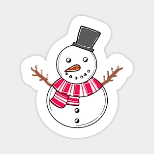 Cheerful snowman Magnet