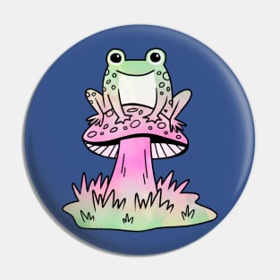 Frog and Mushroom Pin