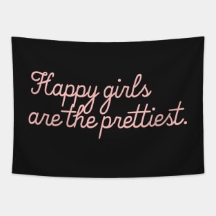 Happy Girls Are The Prettiest Girly Audrey Hepburn Quote Tapestry