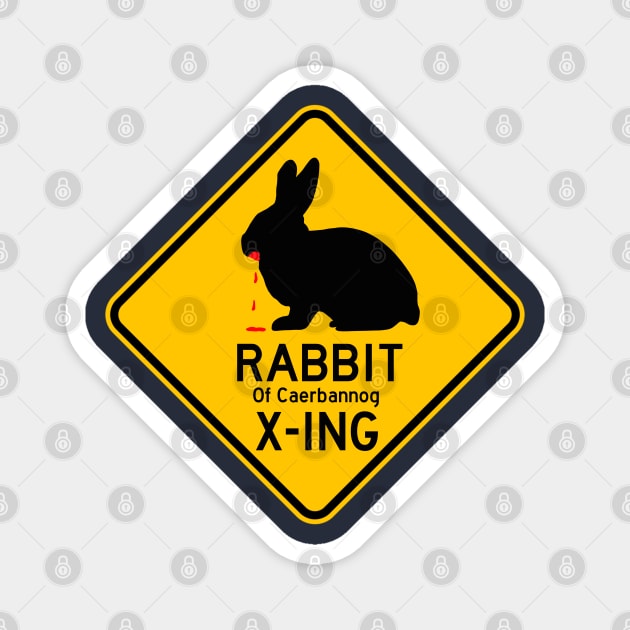 Rabbit of Caerbannog Crossing Magnet by joefixit2