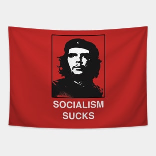 Socialism Sucks Funny Political Satire of Che Tapestry