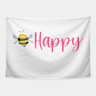 Cute Bee Happy Tapestry