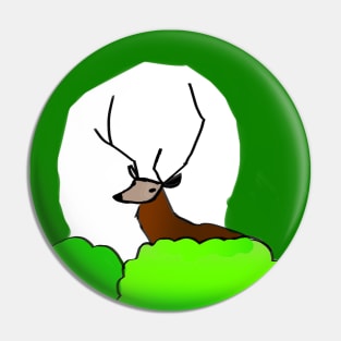 Deer in a forest Pin