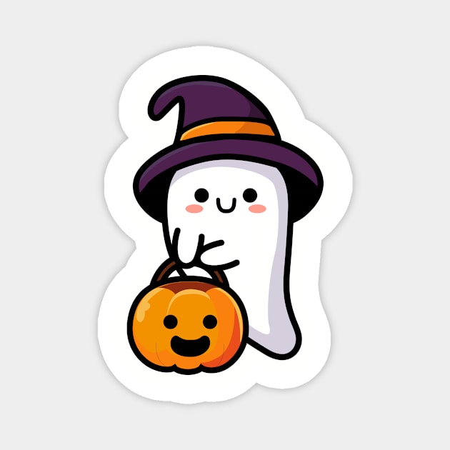 Mr Ghostintong in witch custome Magnet by Laura Vasi