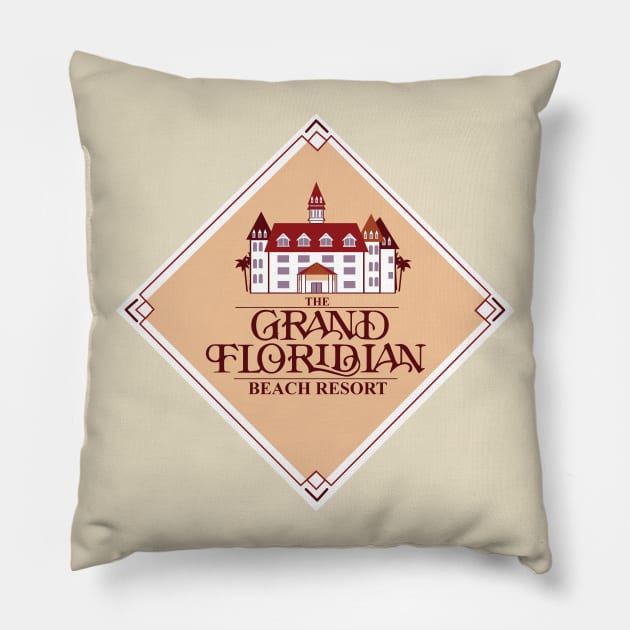 The Grand Floridian Beach Resort Pillow by Lunamis