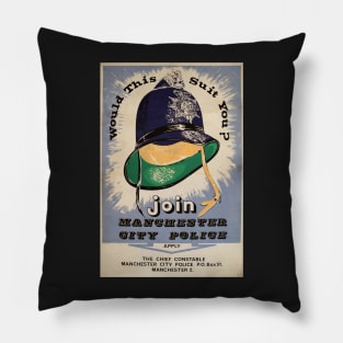 A Manchester City Police recruitment poster Pillow