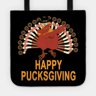 Funny Hockey Turkey Dabbing Happy Pucksgiving Thanksgiving Tote