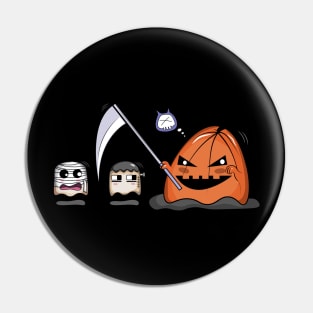 Halloween pumpkins and ghosts Pin