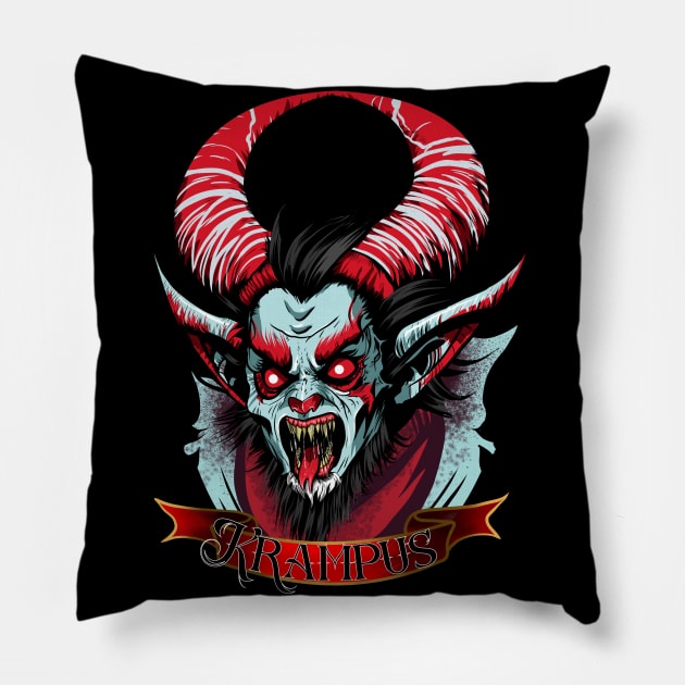 Krampus Banner Pillow by Elijah101