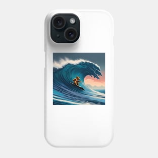 Teddy Surfing in Hawaii Phone Case