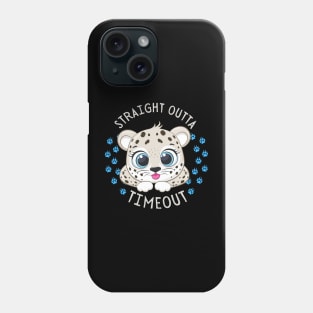 Straight Outta Timeout Cute and Smart Cookie Sweet little tiger in a hat cute baby outfit Phone Case