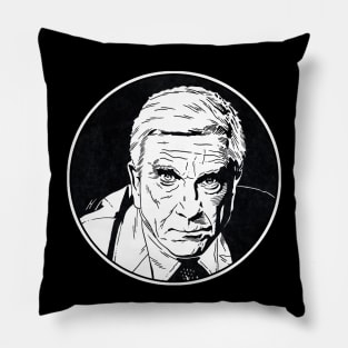 FRANK DREBIN - The Naked Gun (Circle Black and White) Pillow