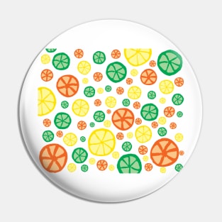 Fun Fruity Cirtus Pattern Pin