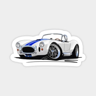 AC Cobra White (Stripes) Magnet